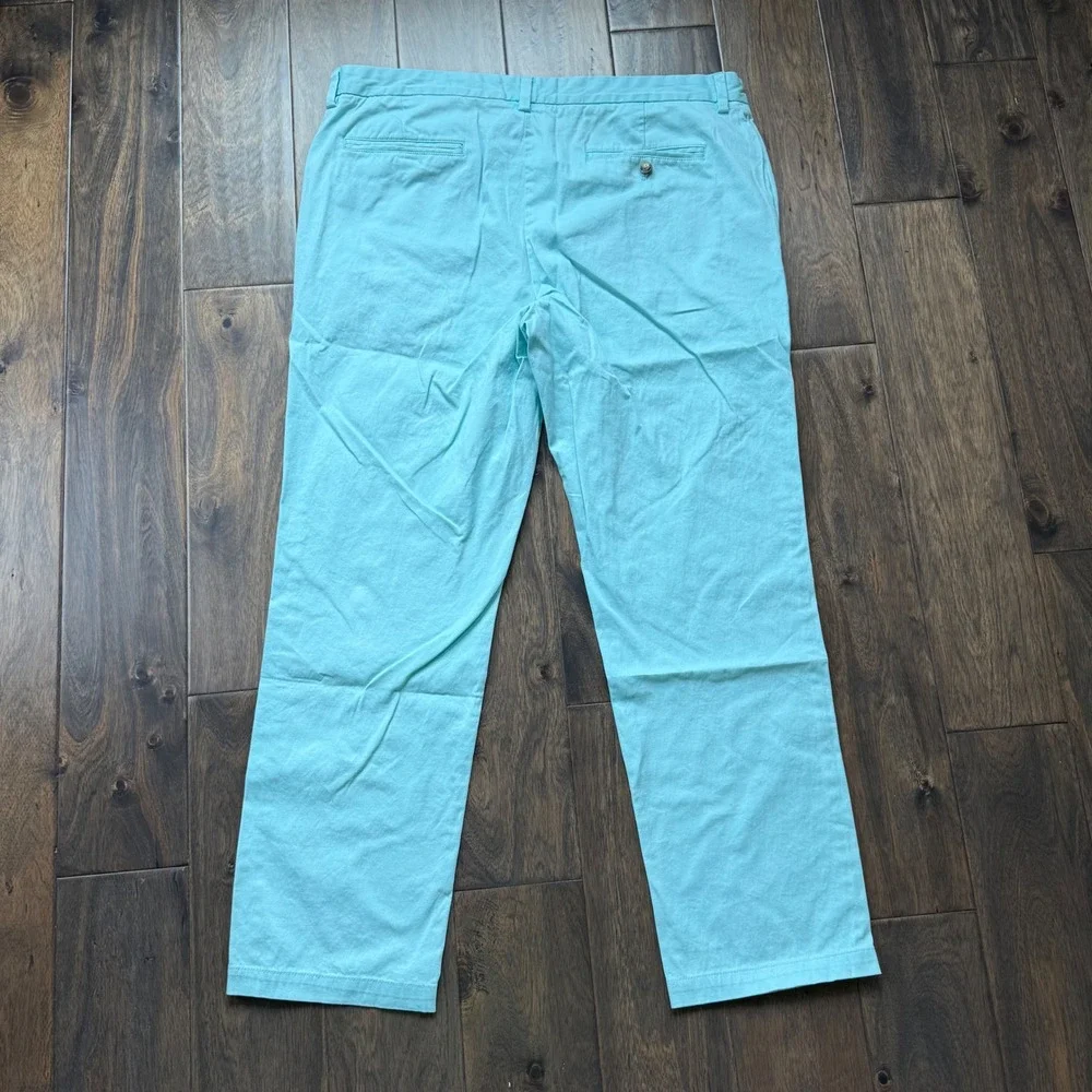 Vineyard Vines Breaker Pant Mens 38x32 Mint Green Coastal Stretch Chino Trousers